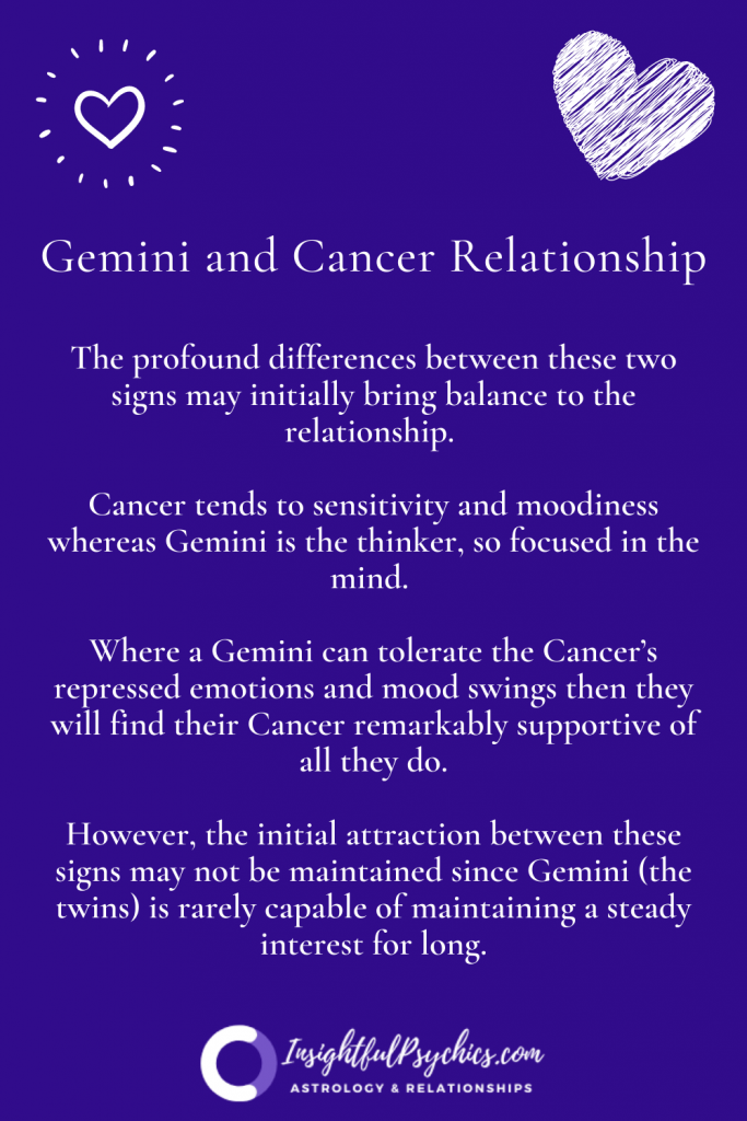 Gemini and Cancer Relationship