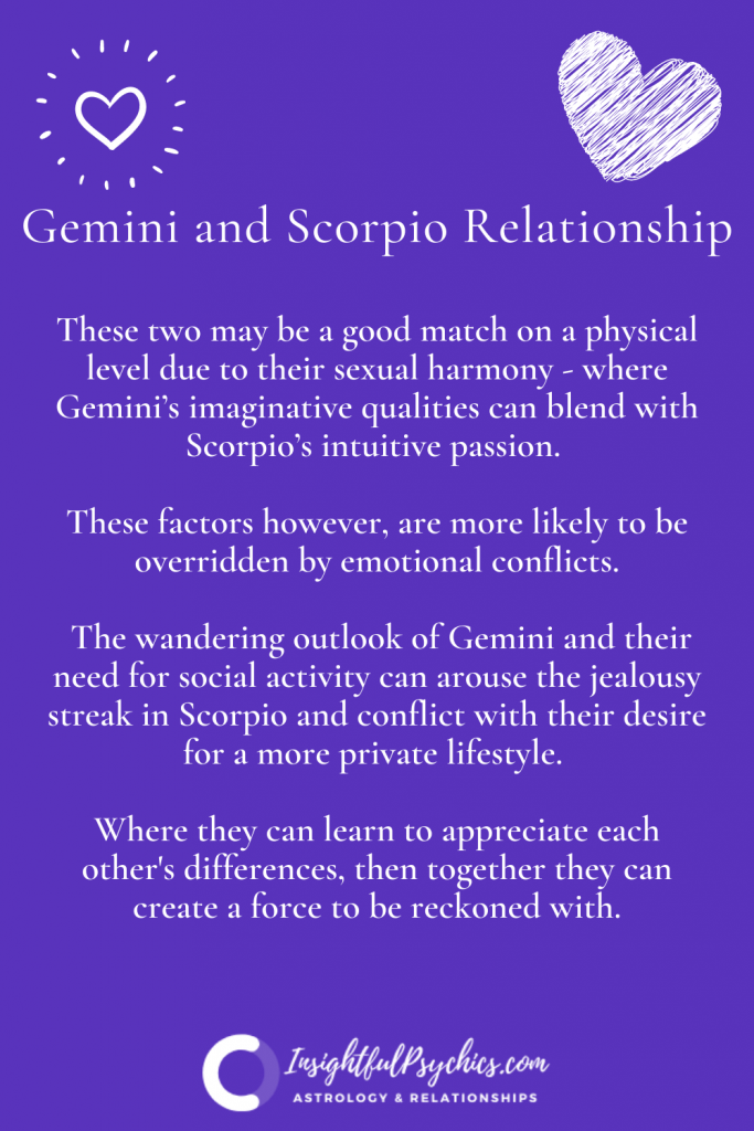 Gemini and Scorpio Relationship