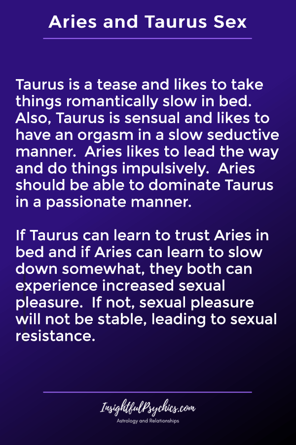 aries and taurus sexually compatible