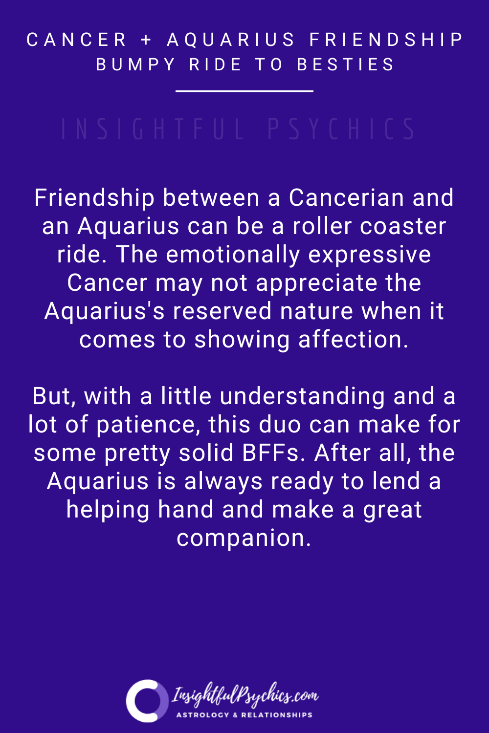 aquarius and cancer friendship