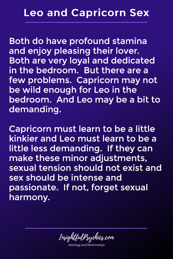 Leo And Capricorn Compatibility In Sex Love And Friendship