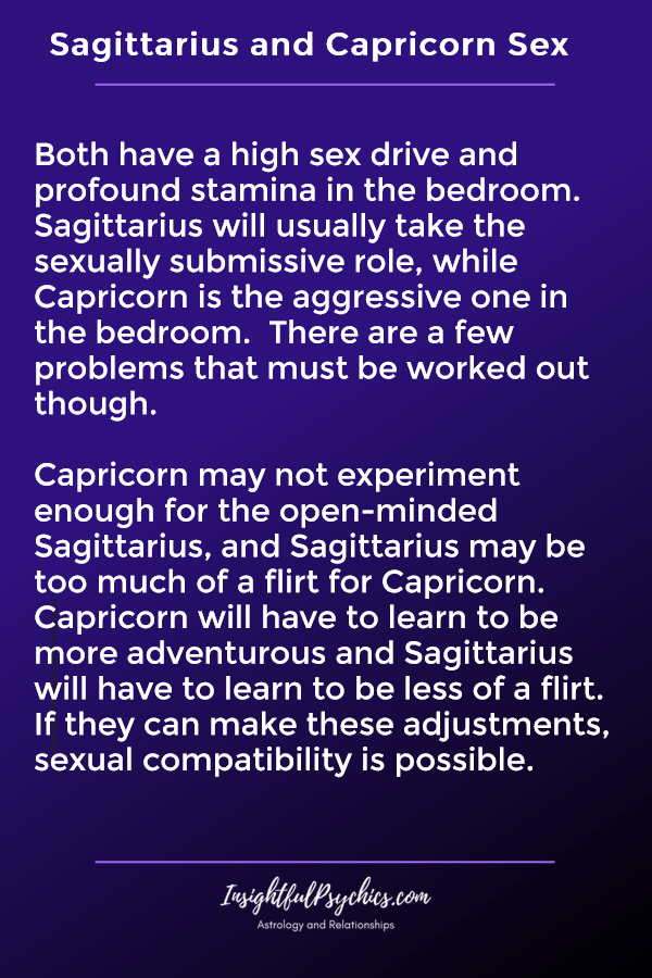 sagittarius and capricorn sexually compatible