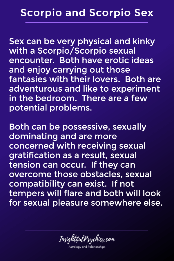 scorpio and scorpio sexually compatible