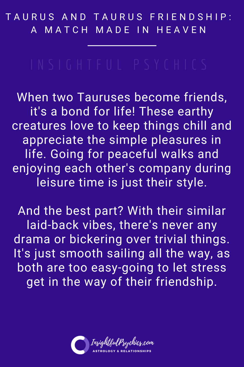 taurus and taurus friendship