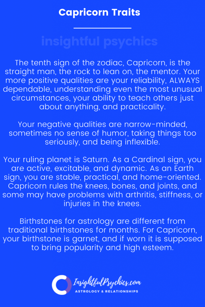 Capricorn, The Sea Goat- Astrological Guide