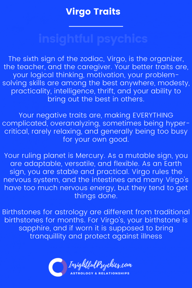 Virgo, the Virgin- Astrological Guide