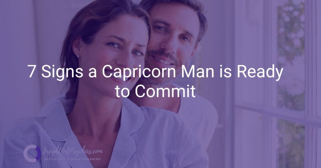 Capricorn man commitment - a man with his gf looking at the camera and smiling together.